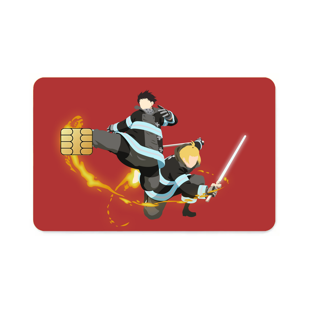 Fire Force Minimalistfor Desktop  Credit Card Skins (4-in-1 Pack)