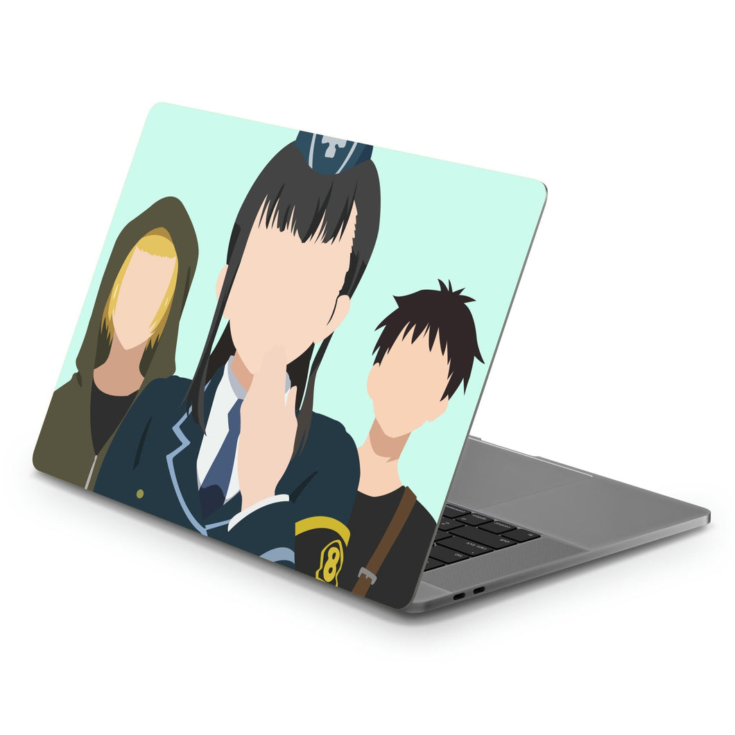 Fire Force Shinra Kusakabe, Arthur Boyle, Maki Oze  Macbook Skin