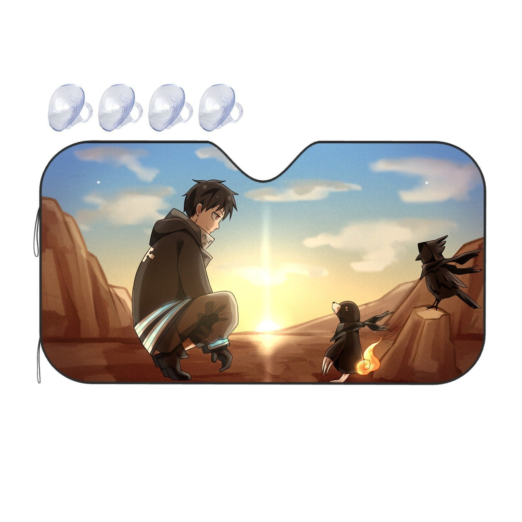 Fire Force Shinra Kusakabe  Car Sunshade