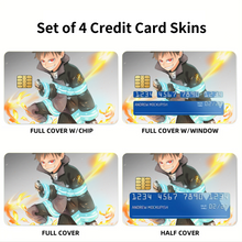 Load image into Gallery viewer, Fire Force Shinra Kusakabe  Credit Card Skins (4-in-1 Pack)

