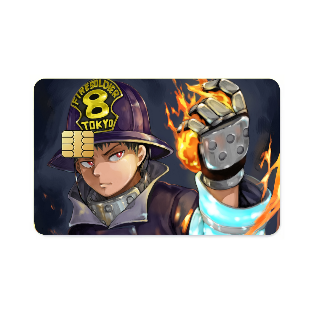 Fire Force Shinra Kusakabe  Credit Card Skins (4-in-1 Pack)