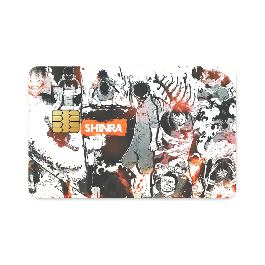 Fire Force Shinra Kusakabe  Credit Card Skins (4-in-1 Pack)