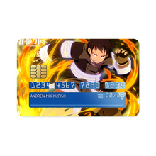 Load image into Gallery viewer, Fire Force Shinra Kusakabe  Credit Card Skins (4-in-1 Pack)
