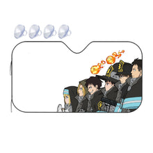 Load image into Gallery viewer, Fire Force Shinra Kusakabe, Iris, Arthur Boyle, Maki Oze, Akitaru Oubi  Car Sunshade
