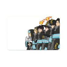 Load image into Gallery viewer, Fire Force Shinra Kusakabe, Iris, Arthur Boyle, Maki Oze, Akitaru Oubi  Credit Card Skins (4-in-1 Pack)
