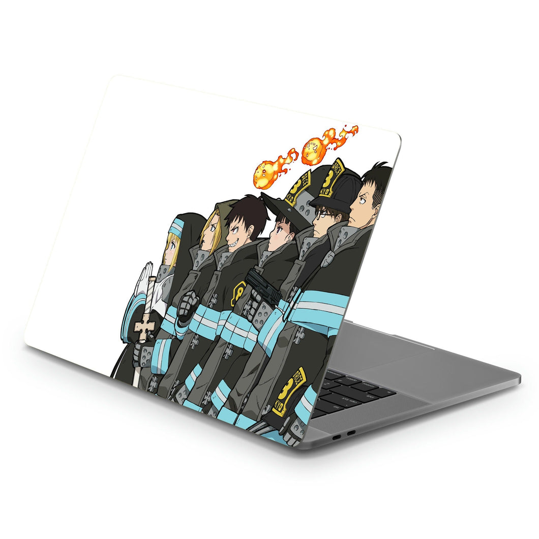 Fire Force Shinra Kusakabe, Iris, Arthur Boyle, Maki Oze, Akitaru Oubi  Macbook Skin