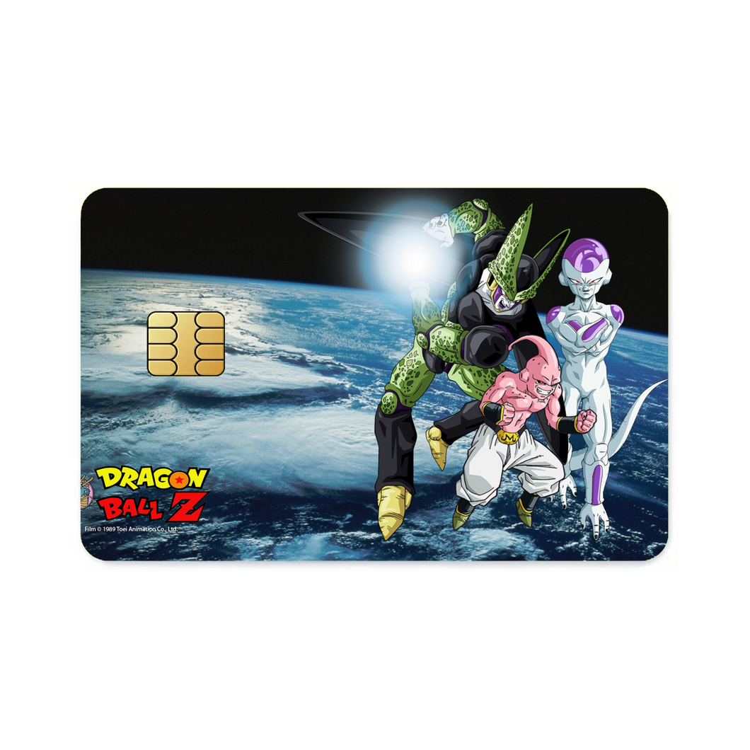 Frieza, Cell, Buu and Earth  Credit Card Skins (4-in-1 Pack)