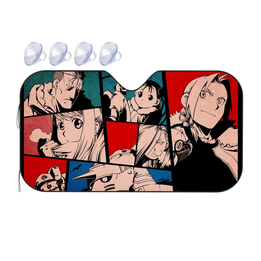 FullMetal Alchemist - Scar , Edward , Alphonse , Winry , Olivier , May  & Shao  Car Sunshade