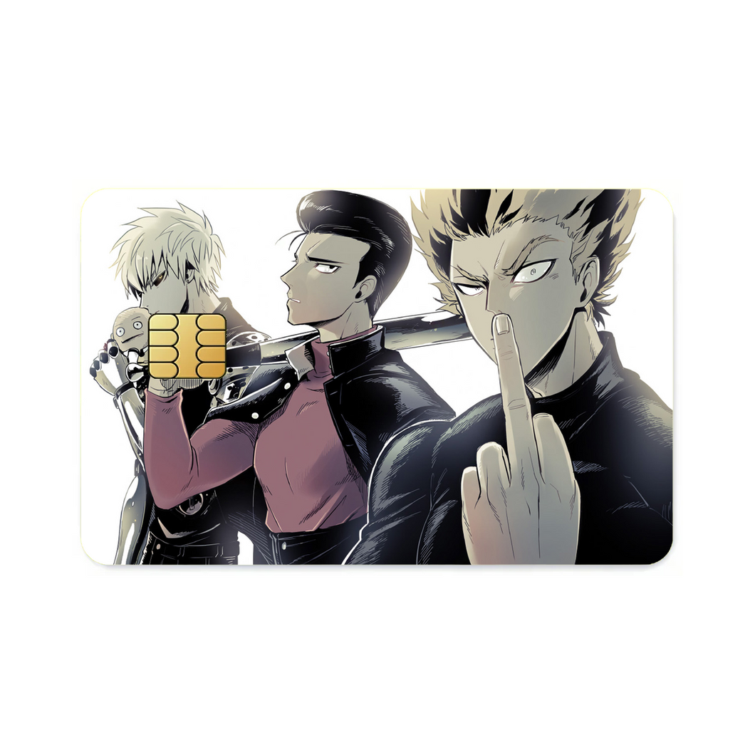 Genos, Metal Bat and Garou  Credit Card Skins (4-in-1 Pack)