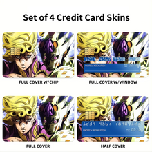 Load image into Gallery viewer, Giorno Giovanna &amp; Golden Experience Requiem  Credit Card Skins (4-in-1 Pack)
