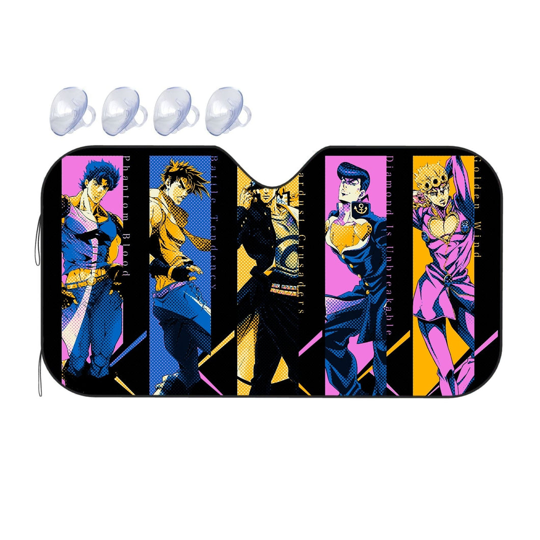 Giorno Giovanna Joseph Joestar Jotaro Kujo Josuke Higashikata and Jonathan Joestar  Car Sunshade