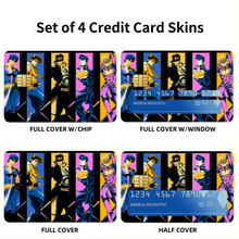 Load image into Gallery viewer, Giorno Giovanna Joseph Joestar Jotaro Kujo Josuke Higashikata and Jonathan Joestar  Credit Card Skins (4-in-1 Pack)
