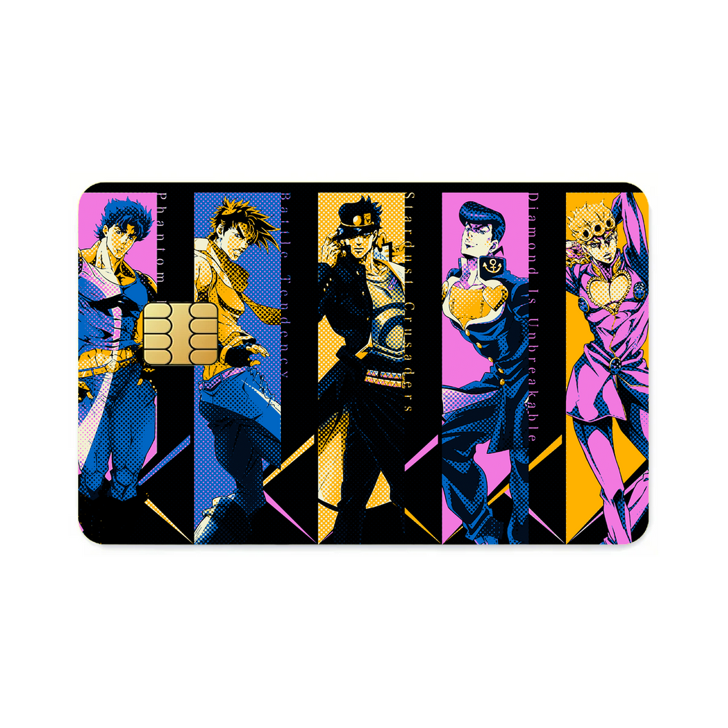 Giorno Giovanna Joseph Joestar Jotaro Kujo Josuke Higashikata and Jonathan Joestar  Credit Card Skins (4-in-1 Pack)