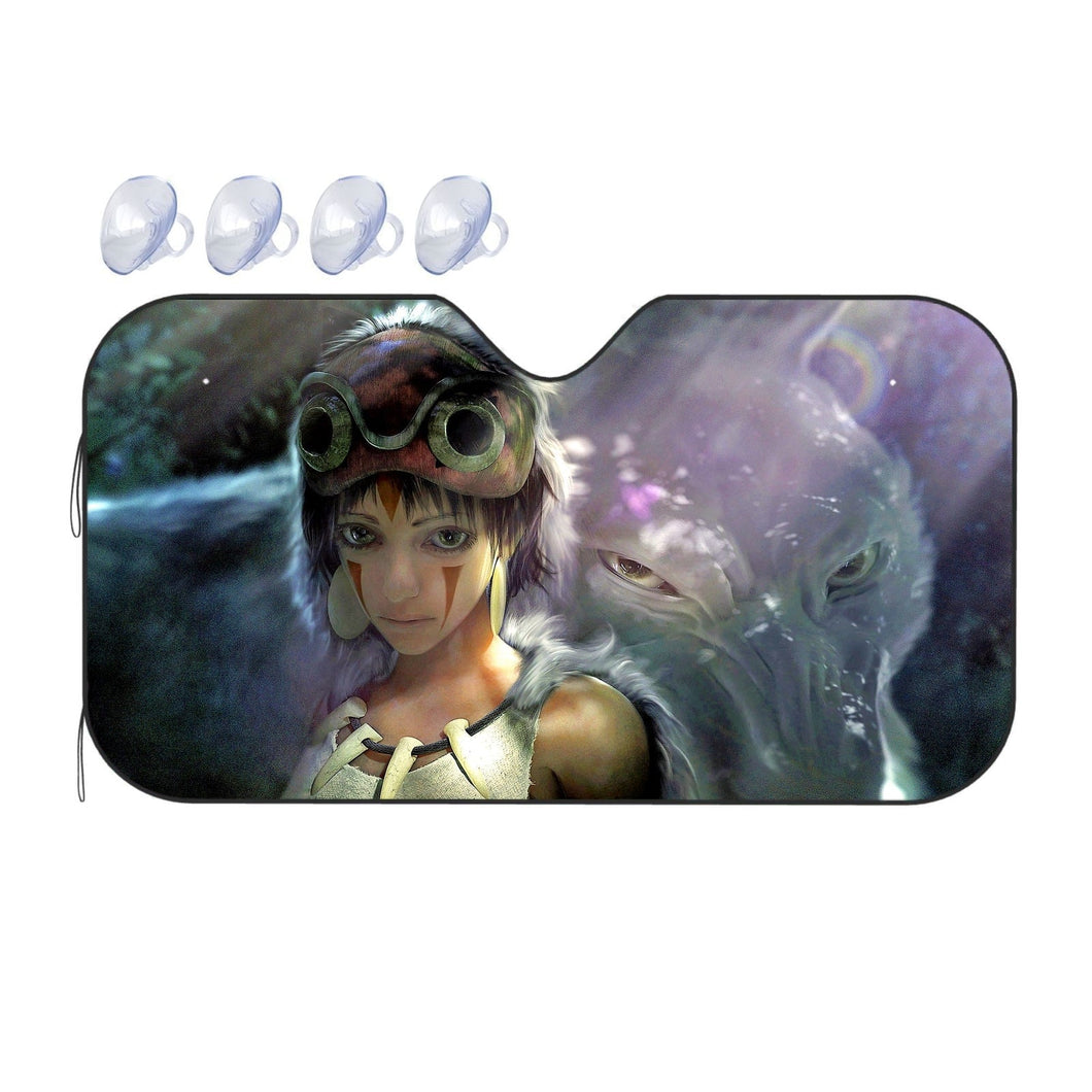 Girl and Her Protector  Car Sunshade