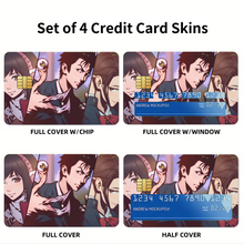 Load image into Gallery viewer, Girls who love the man in the middle  Credit Card Skins (4-in-1 Pack)
