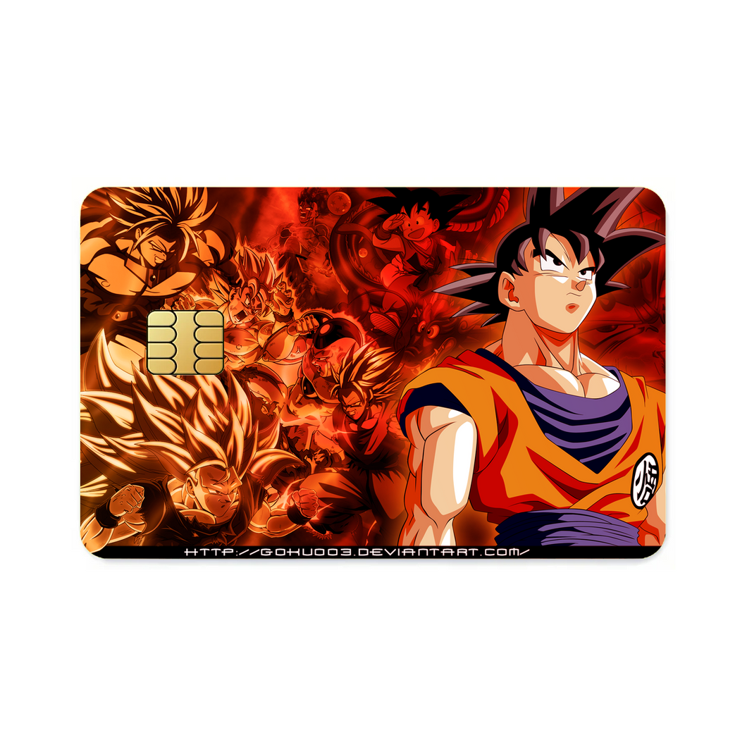 Goku All Forms  Credit Card Skins (4-in-1 Pack)