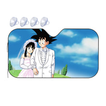 Load image into Gallery viewer, Goku and Chi-Chi Marriage  Car Sunshade
