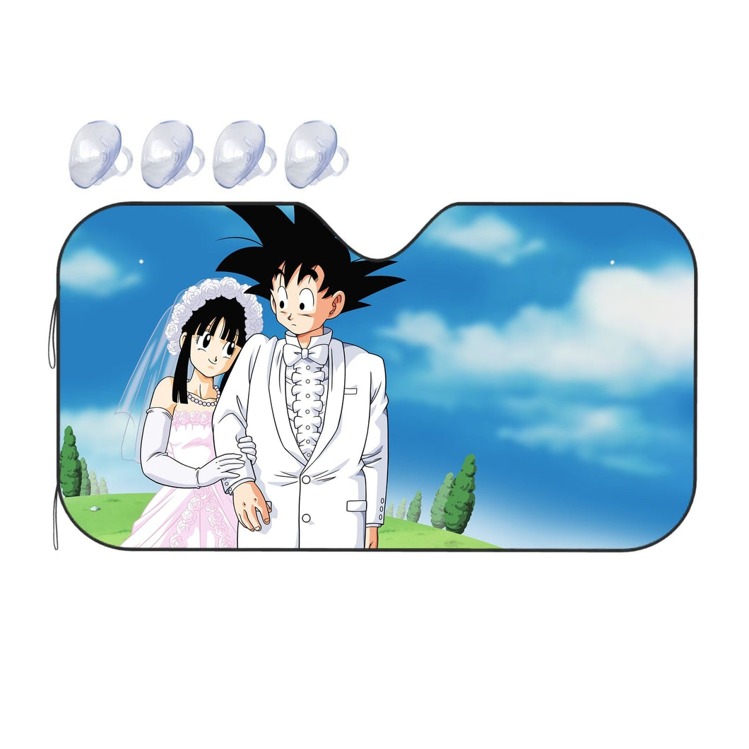 Goku and Chi-Chi Marriage  Car Sunshade