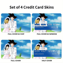 Load image into Gallery viewer, Goku and Chi-Chi Marriage  Credit Card Skins (4-in-1 Pack)
