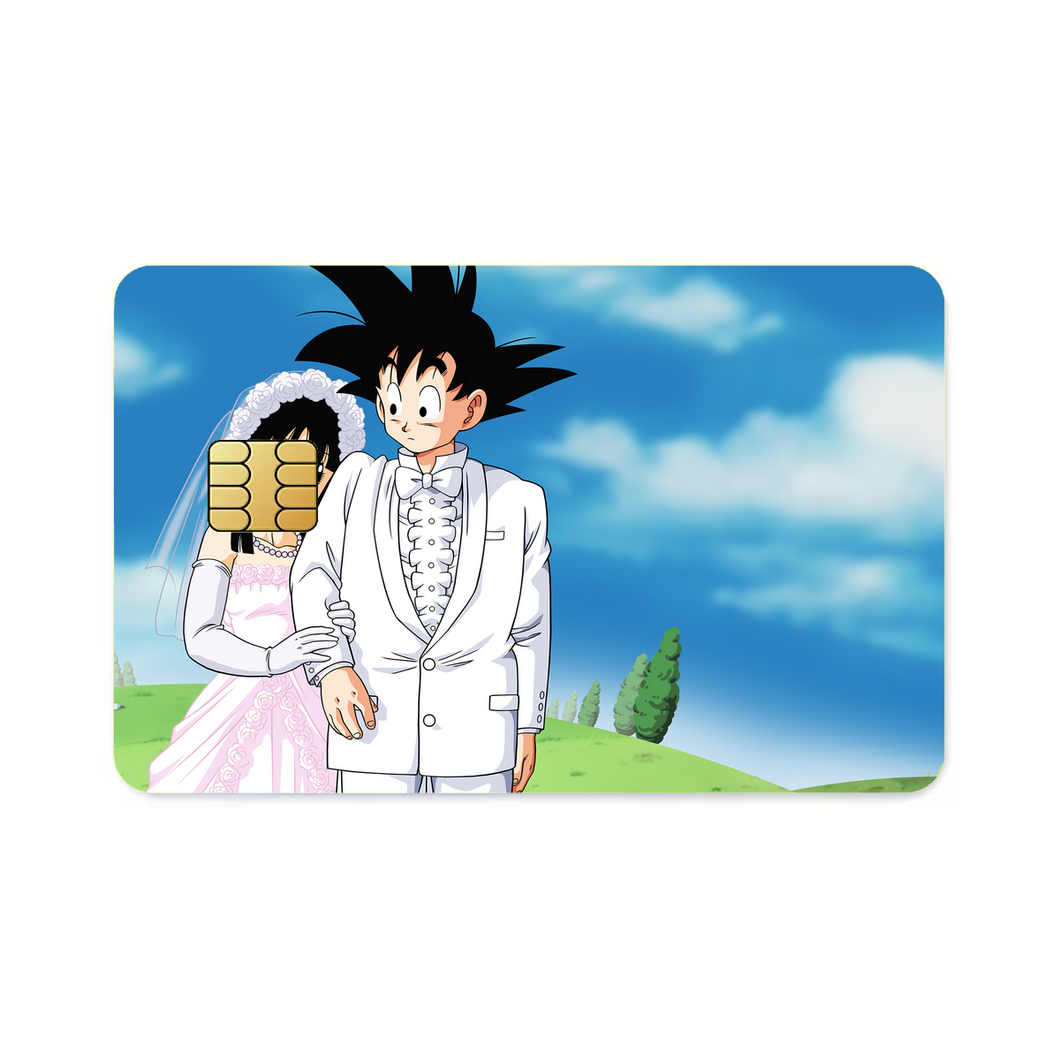 Goku and Chi-Chi Marriage  Credit Card Skins (4-in-1 Pack)
