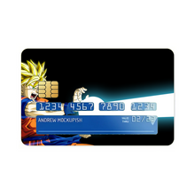 Load image into Gallery viewer, Goku&#39;s Kamehameha Wave  Credit Card Skins (4-in-1 Pack)
