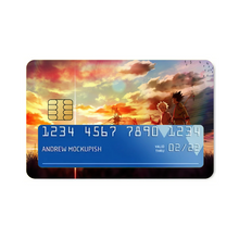 Load image into Gallery viewer, Gon and Killua walking at a beautiful sunset  Credit Card Skins (4-in-1 Pack)
