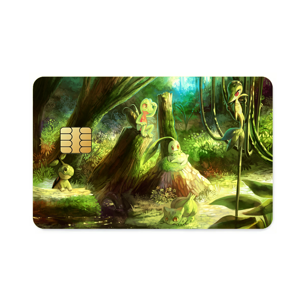 Grass Pokemon Credit Card Skins (4-in-1 Pack)