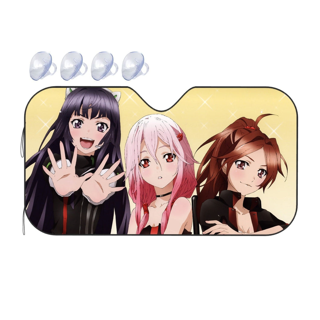 Guilty Crown Inori Yuzuriha, Ayase Shinomiya, Tsugumi  Car Sunshade