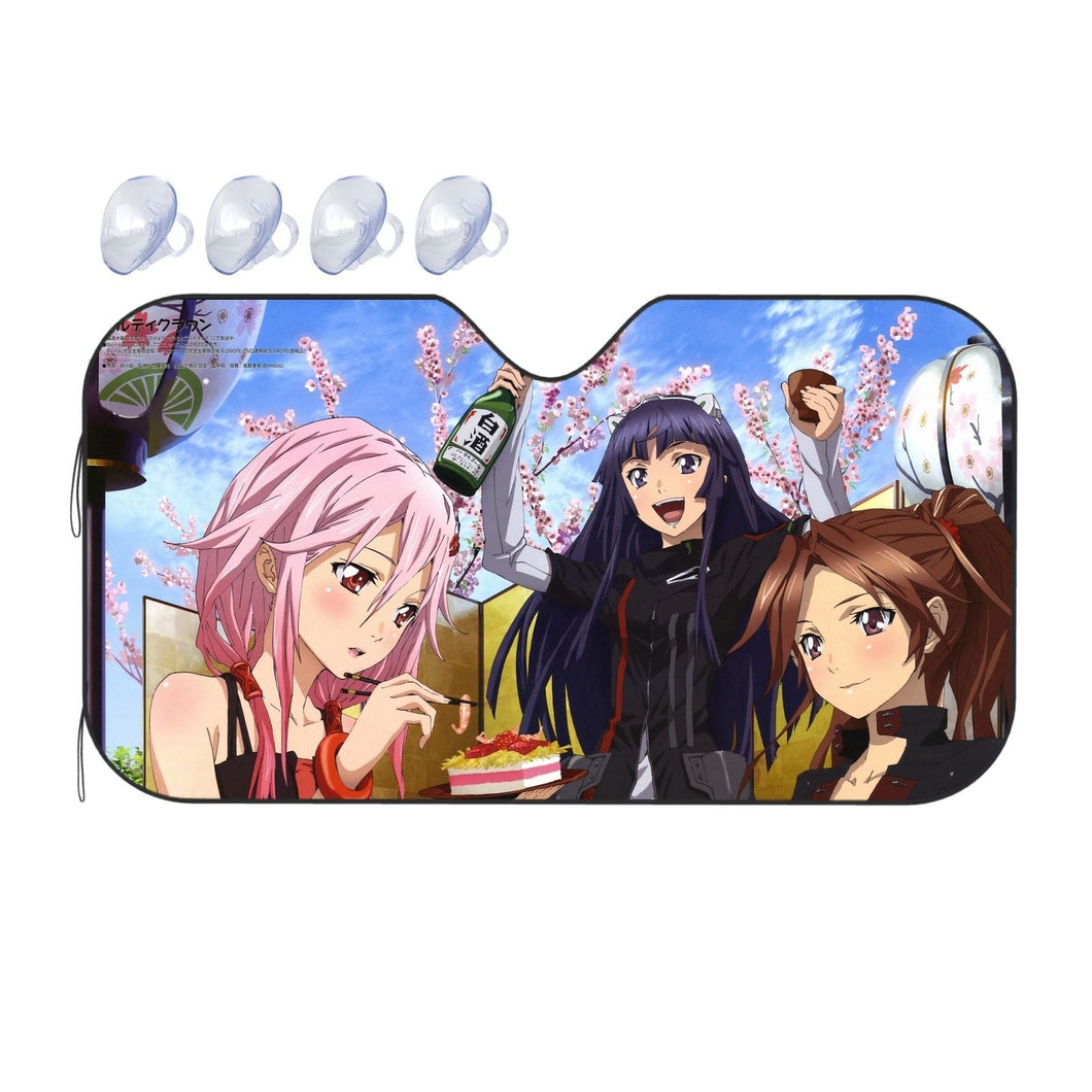 Guilty Crown Inori Yuzuriha, Ayase Shinomiya, Tsugumi  Car Sunshade