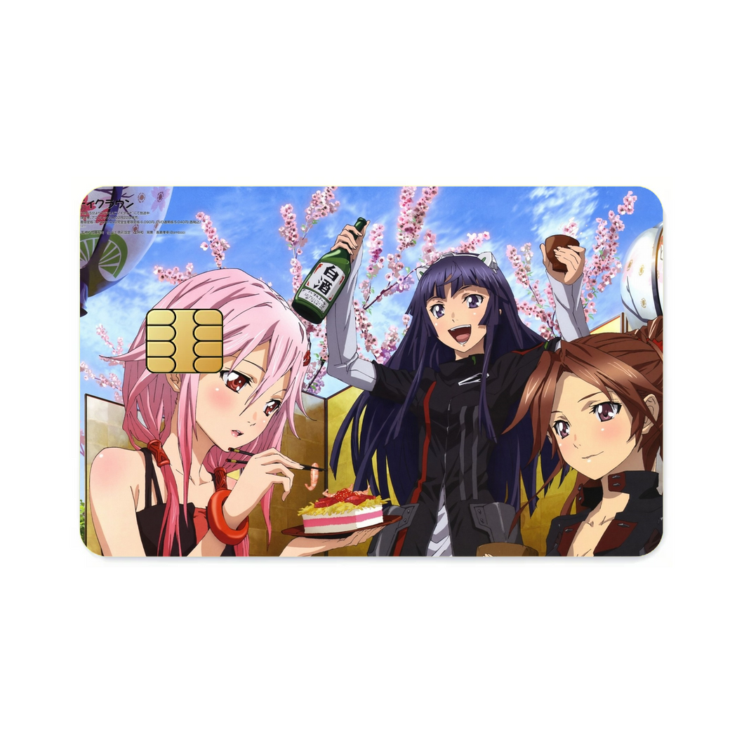 Guilty Crown Inori Yuzuriha, Ayase Shinomiya, Tsugumi  Credit Card Skins (4-in-1 Pack)