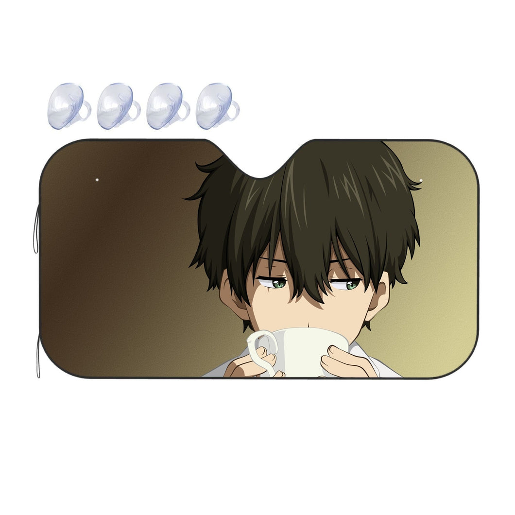 Hōtarō Oreki Face  Car Sunshade