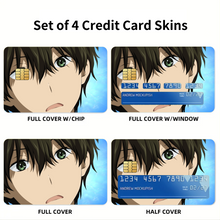 Load image into Gallery viewer, Hōtarō Oreki Face  Credit Card Skins (4-in-1 Pack)
