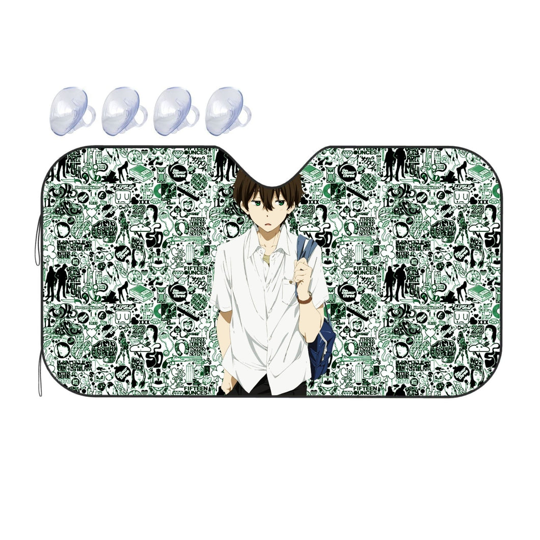 Hōtarō Oreki Going to school  Car Sunshade
