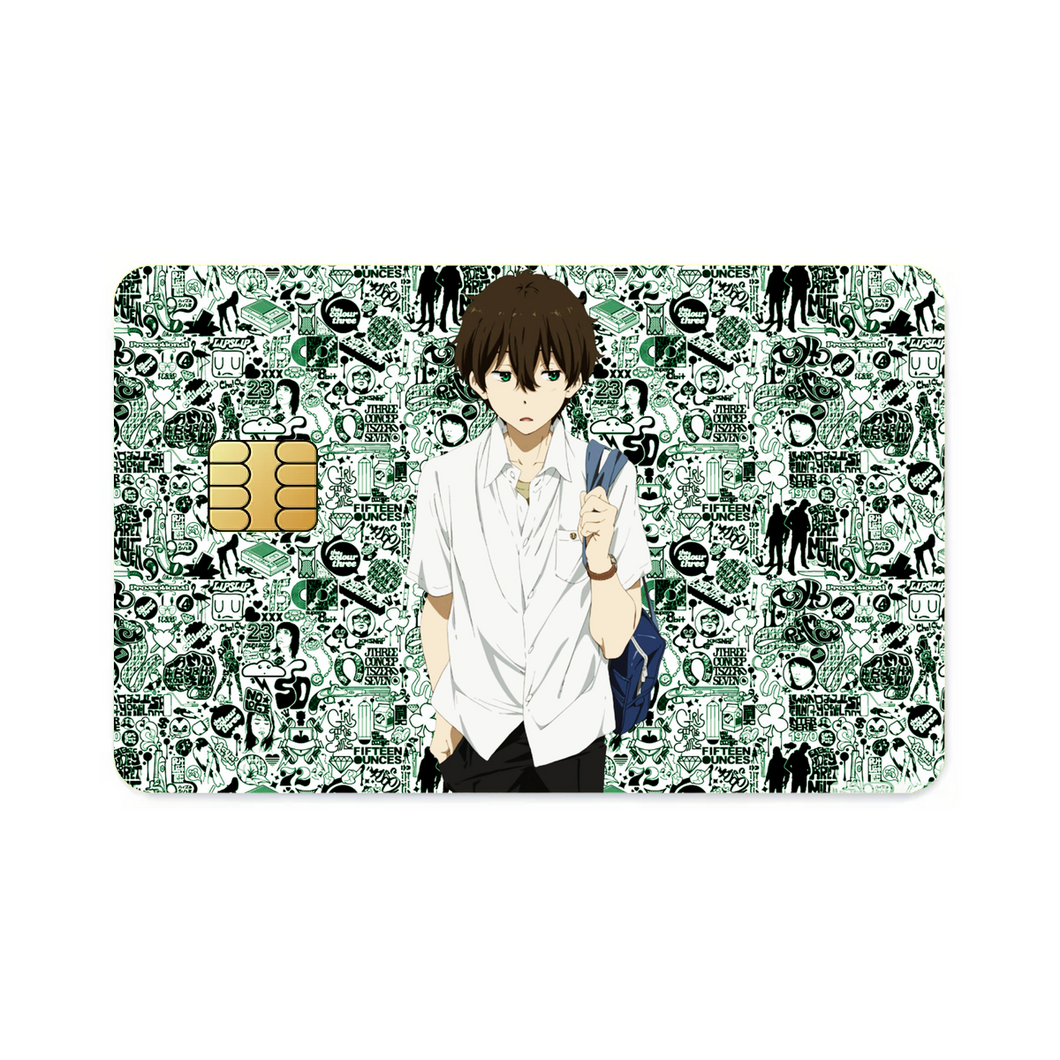 Hōtarō Oreki Going to school  Credit Card Skins (4-in-1 Pack)