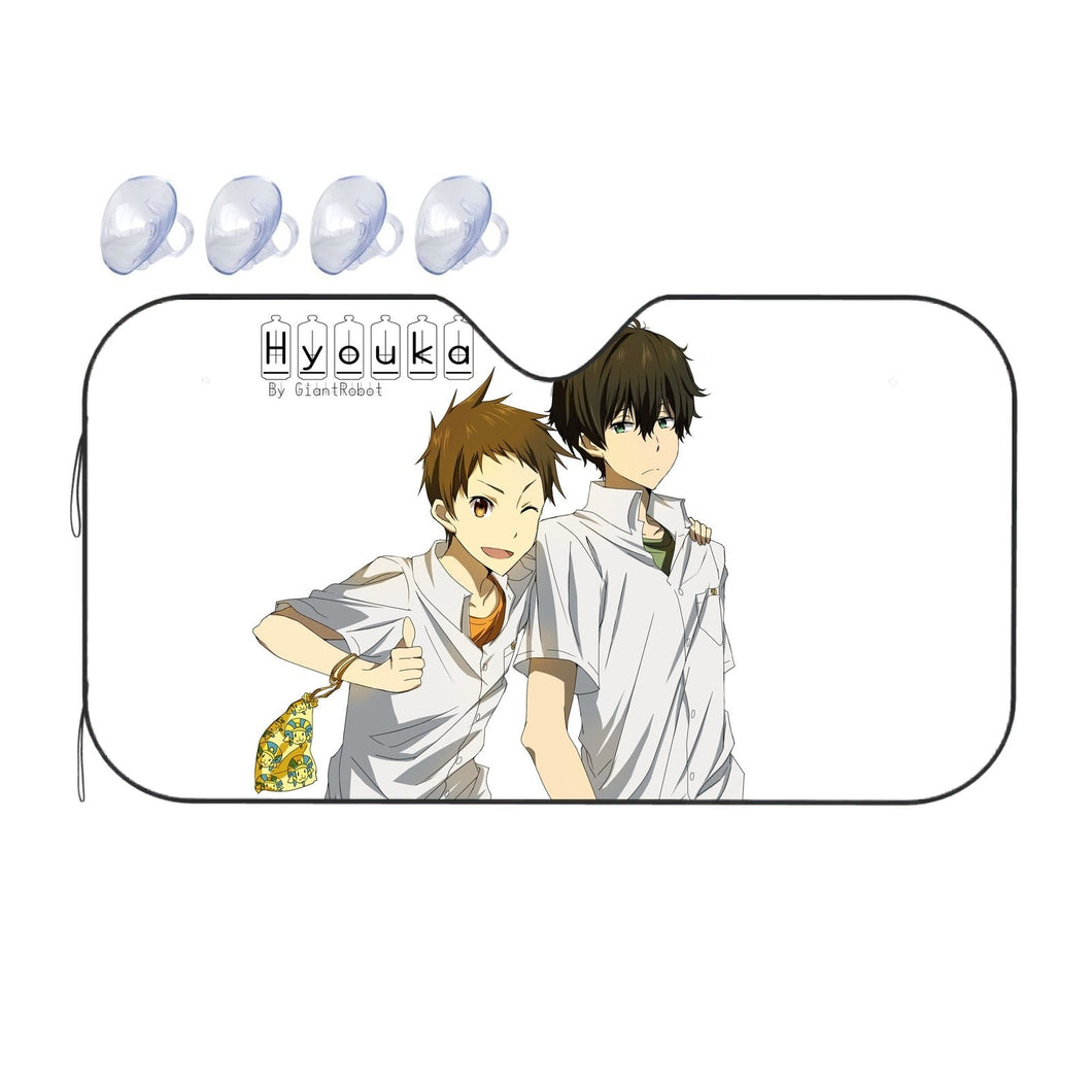 Hōtarō Oreki  Satoshi Fukube walking  Car Sunshade