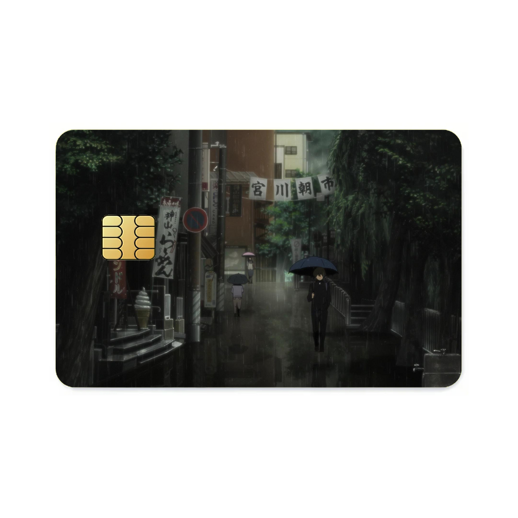 Hōtarō Oreki Walking on the street  Credit Card Skins (4-in-1 Pack)