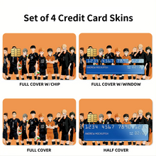 Load image into Gallery viewer, Haikyuu!! - Karasuno Team  Credit Card Skins (4-in-1 Pack)
