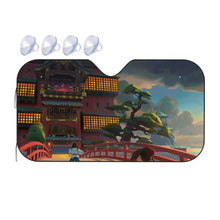 Load image into Gallery viewer, Haku and Chihiro on the bridge leading to the bathhouse  Car Sunshade
