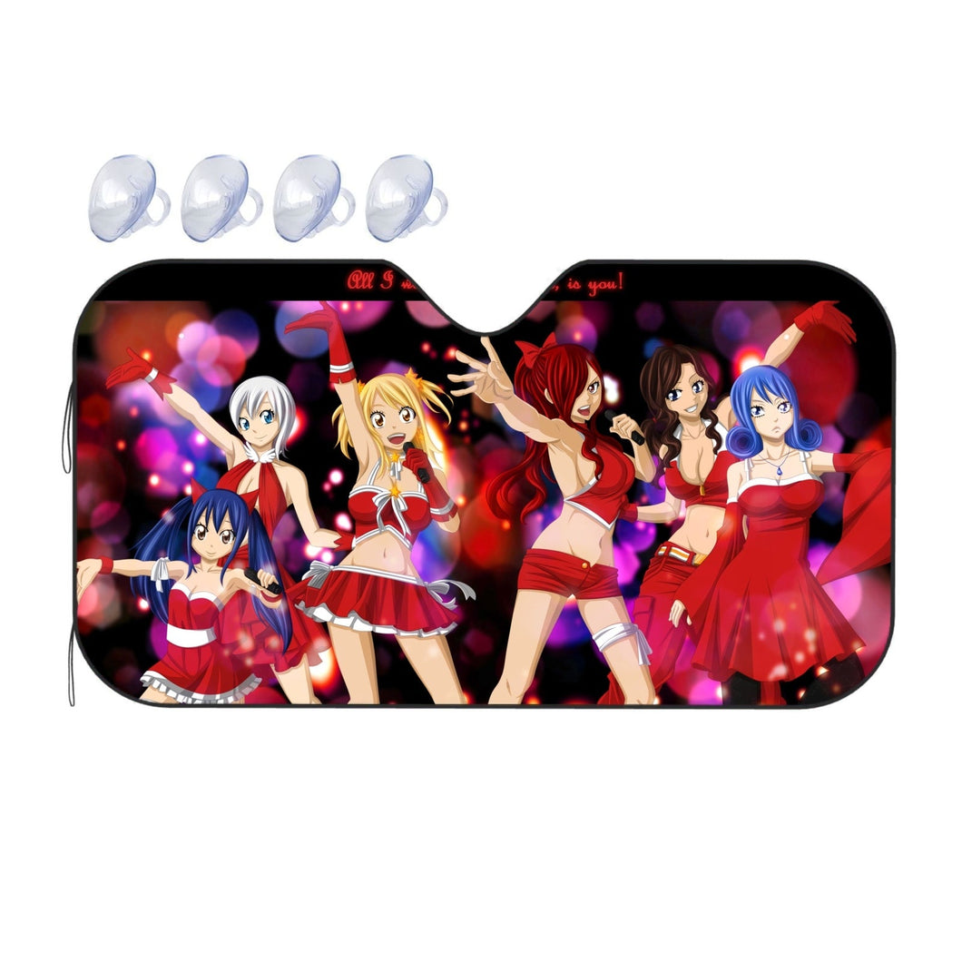 Happy Holidays from the Fairy Tail Girls Car Sunshade
