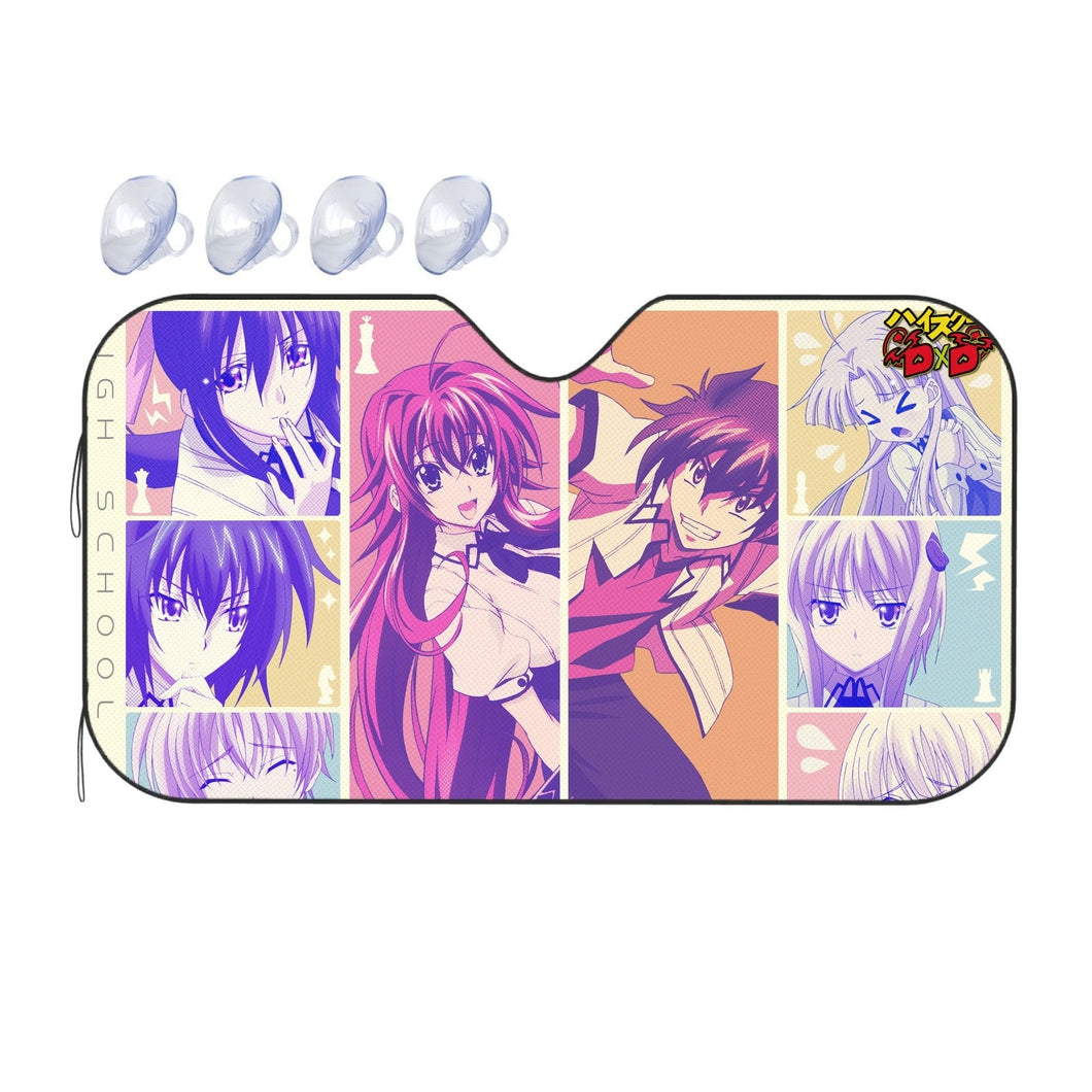 High School DxD Rias Gremory, Akeno Himejima, Issei Hyoudou, Koneko Toujou, Asia Argento  Car Sunshade