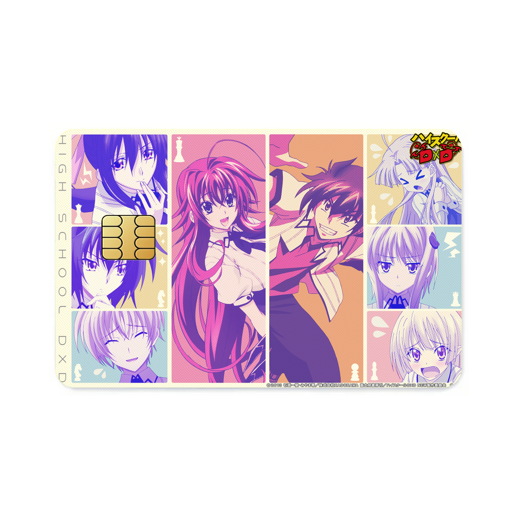 High School DxD Rias Gremory, Akeno Himejima, Issei Hyoudou, Koneko Toujou, Asia Argento  Credit Card Skins (4-in-1 Pack)