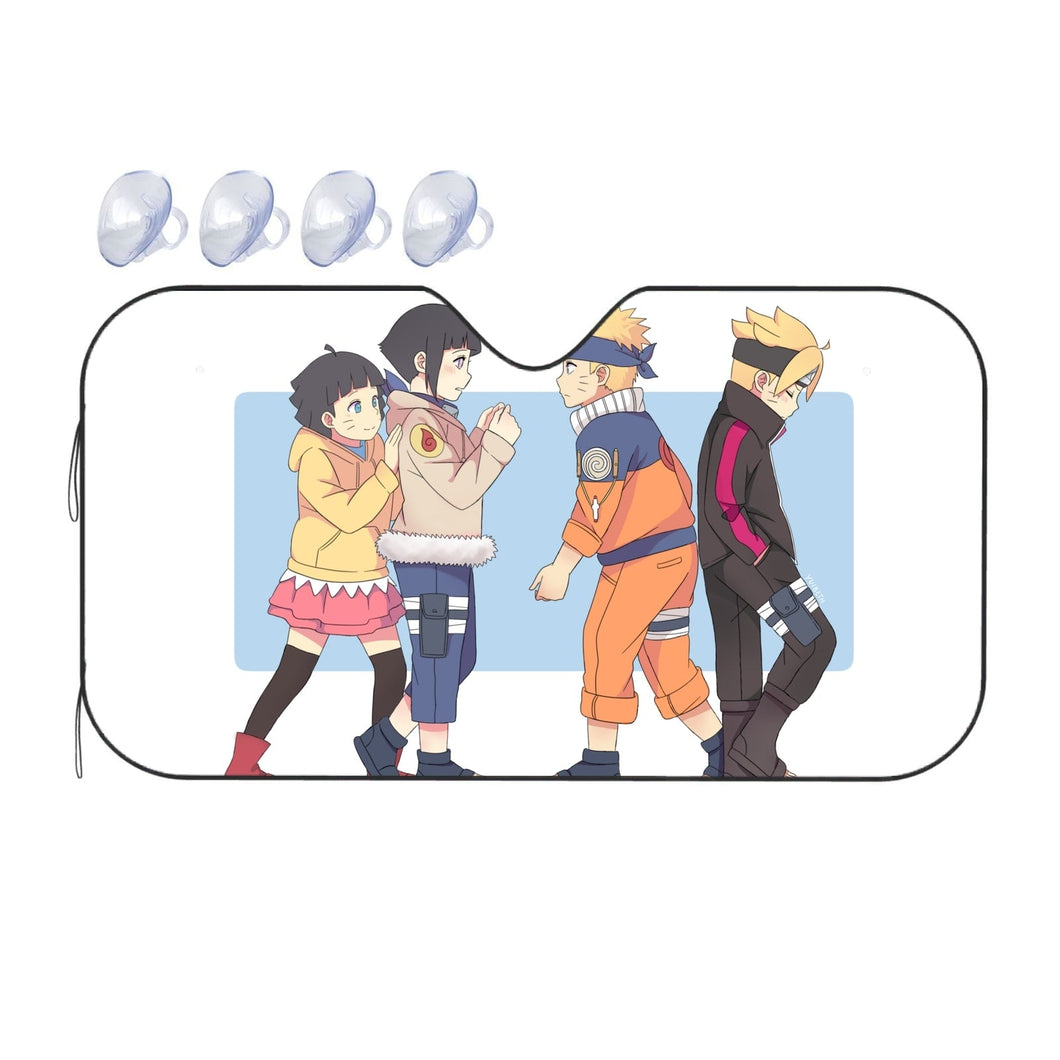 Himawari, Hinata, Naruto and Boruto  Car Sunshade