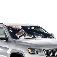 Load image into Gallery viewer, Hiro and Zero Two Moments In Broken Glass  Car Sunshade

