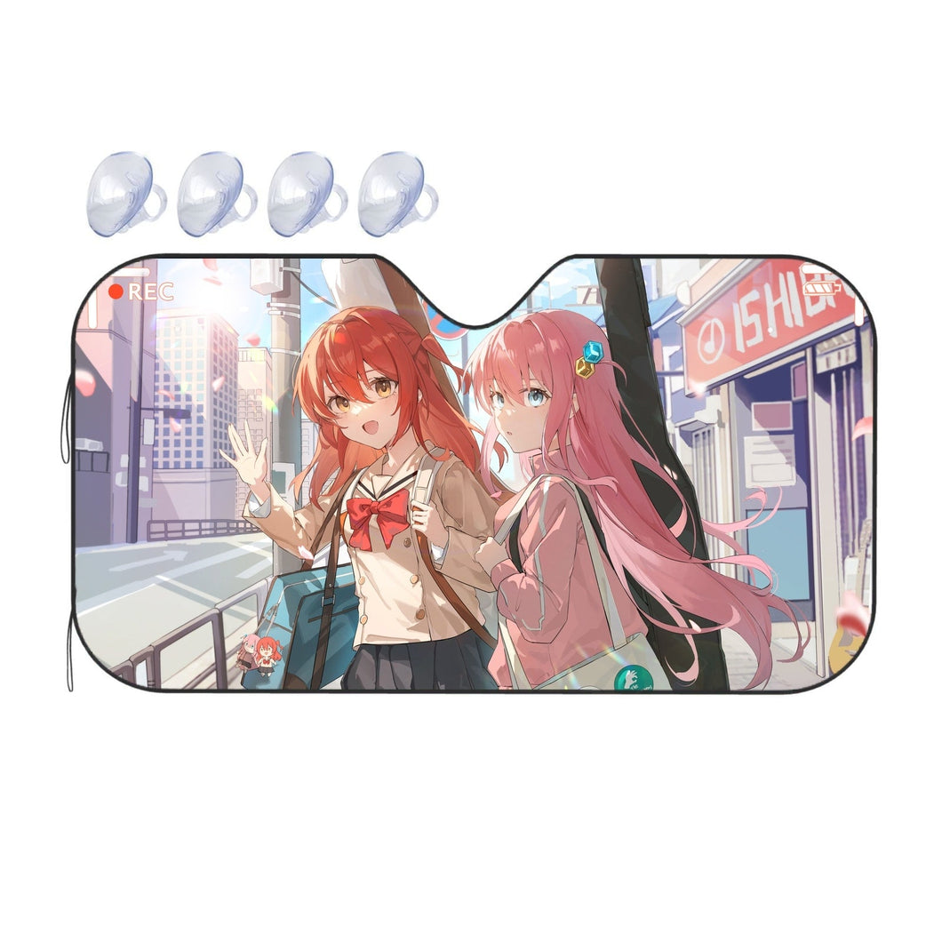 Hitori Gotou & Ikuyo Kita  Car Sunshade