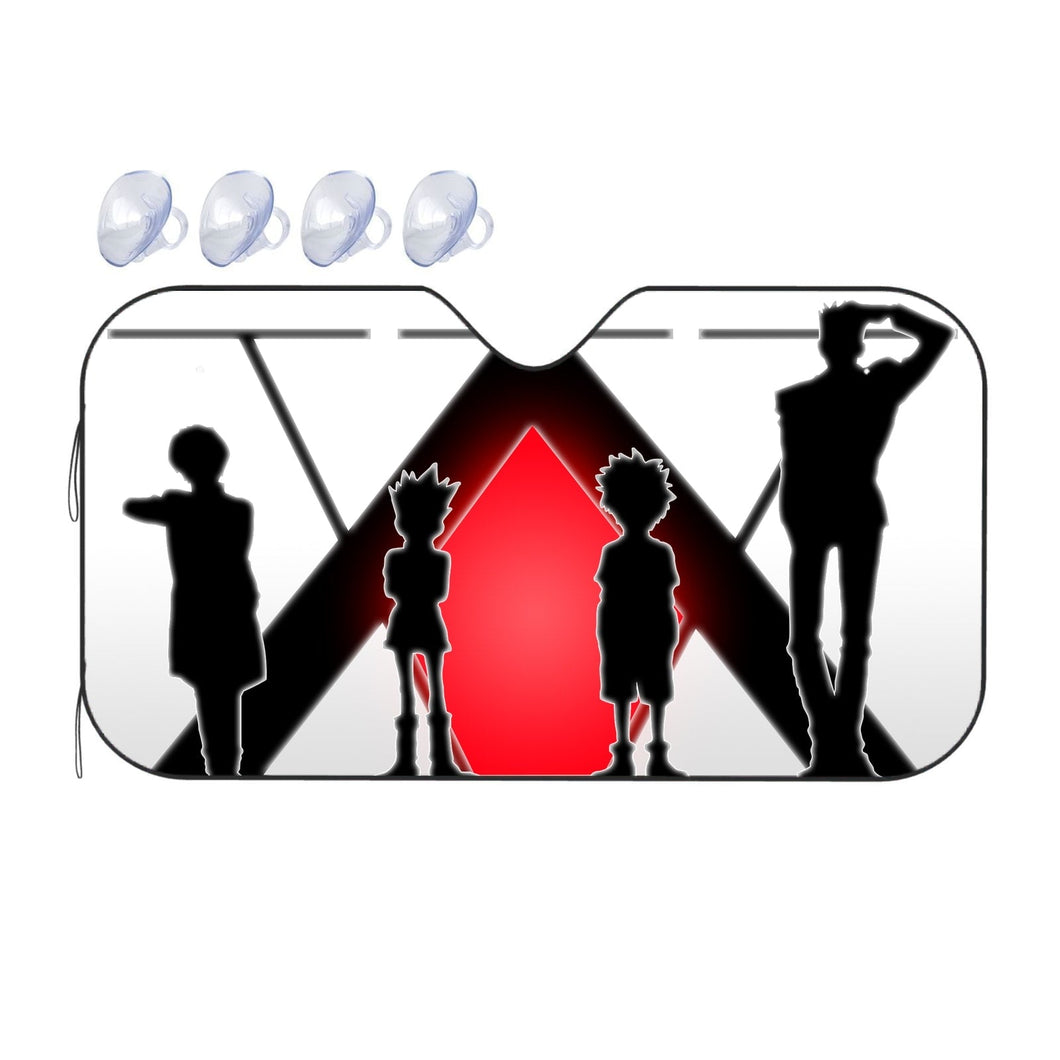 Hunter x Hunter Ending Background White Car Sunshade