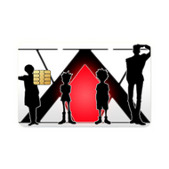 Hunter x Hunter Ending Background White Credit Card Skins (4-in-1 Pack)