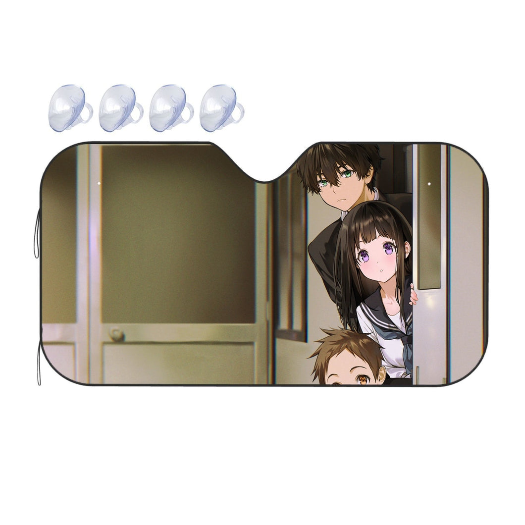 Hyouka Eru Chitanda, Satoshi Fukube, Mayaka Ibara  Car Sunshade