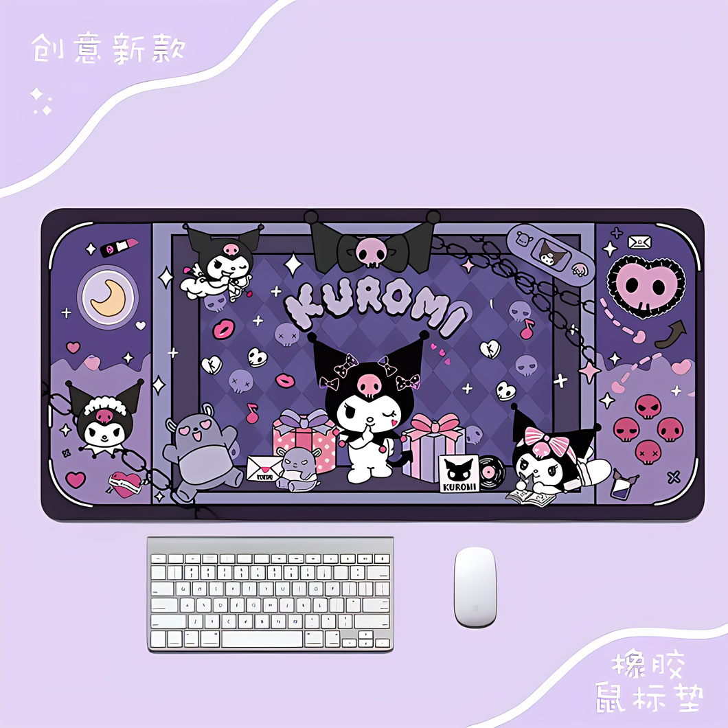 Kuromi On Night Sanrio Mouse Pad (Desk Mat)
