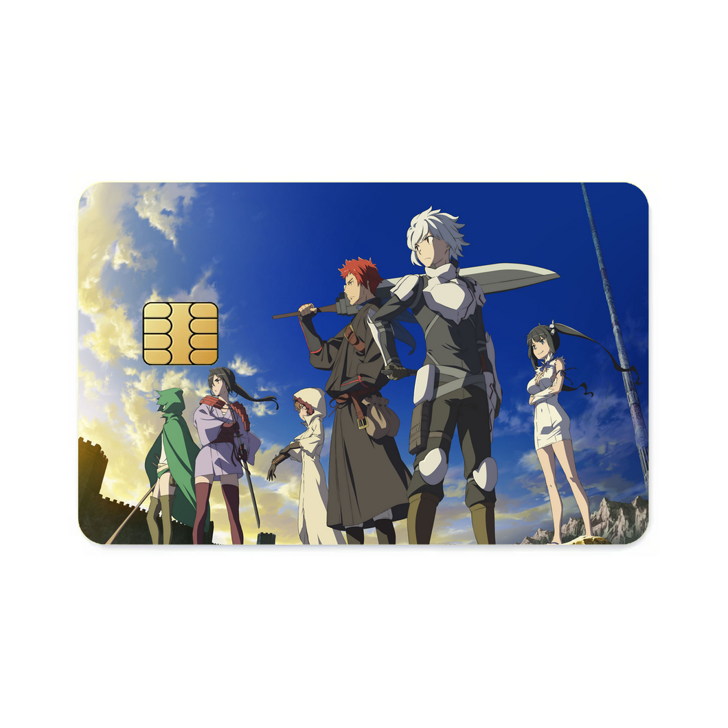 Is It Wrong to Try to Pick Up Girls in a Dungeon? Bell Cranel, Hestia, Liliruca Arde, Yamato Mikoto, Welf Crozzo  Credit Card Skins (4-in-1 Pack)