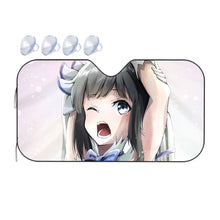 Load image into Gallery viewer, Is It Wrong To Try To Pick Up Girls In A Dungeon?  Car Sunshade
